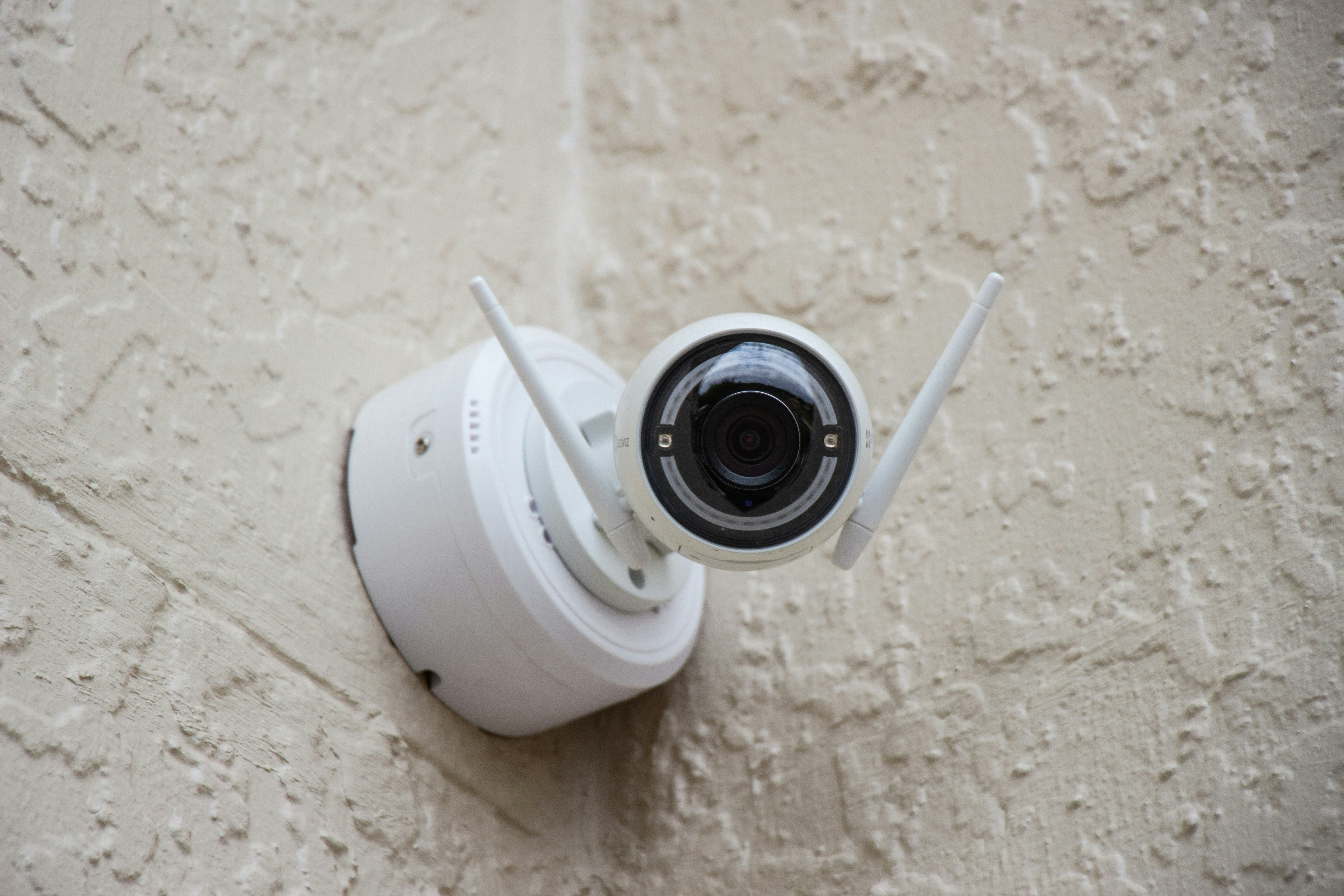 Wall-mounted CCTV camera